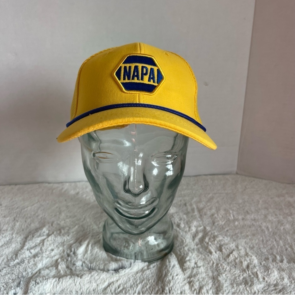 NAPA Yellow Cap with Blue Logo New - Picture 1 of 7